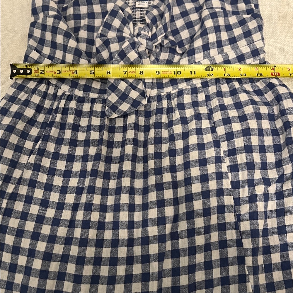Old Navy Blue and White Gingham Dress Mini Dress Size L NWOT - Picture 10 of 11